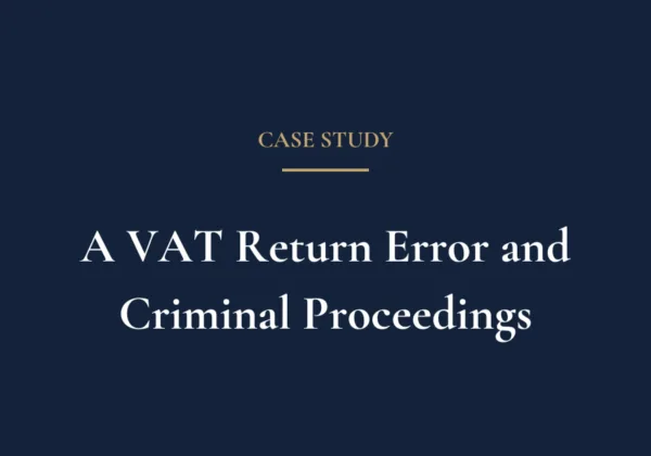 A Technical Error in a VAT Return That Became a Criminal Case — and Why Legal Classification Decides Everything